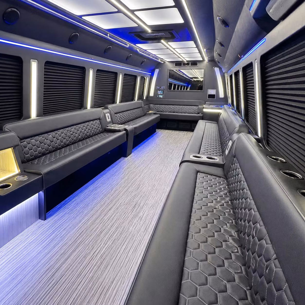 keep your bridal party moving all day with a dedicated compton wedding party bus